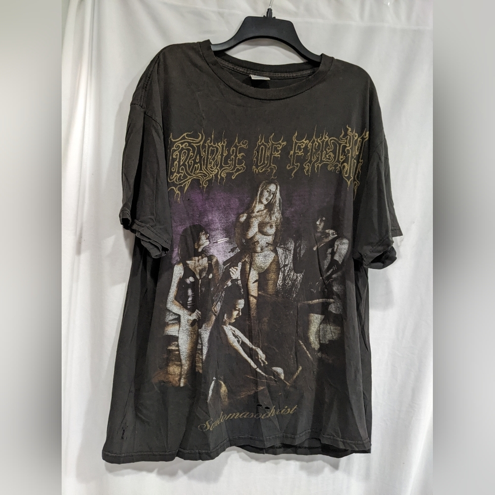 Vintage Cradle of Filth Sadomasochrist Band Tee XL 1999 Rare Black Metal Shirt